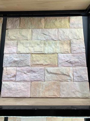 Đá ốp tường bóc hồng 10x20