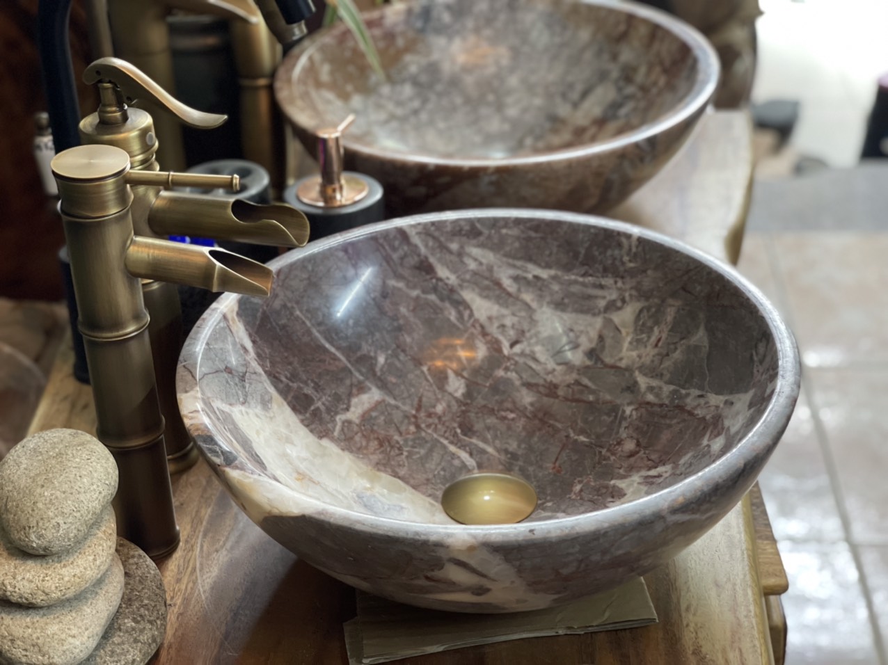 Lavabo nâu socola Lavabo nâu socola