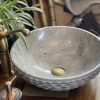 lavabo đá tự nhiên xám khói