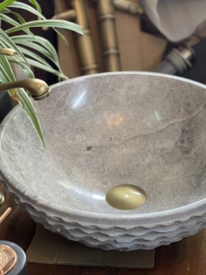lavabo đá tự nhiên xám khói