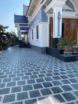 Đá xanh thanh hóa mài hone cà viền 30x30